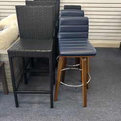 Black Rattan Chair Bar Height