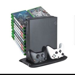 KJH Vertical Stand Cooling Fan for Xbox One X - Black