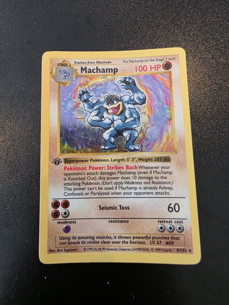 first edition machamp card Machamp [1999-2000] #8 Prices | Pokemon Base Set