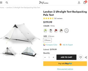 Ultralight Backpacking Tent Lanshan 2