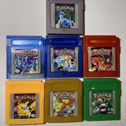 Pokemon Gameboy Games Lot of 7