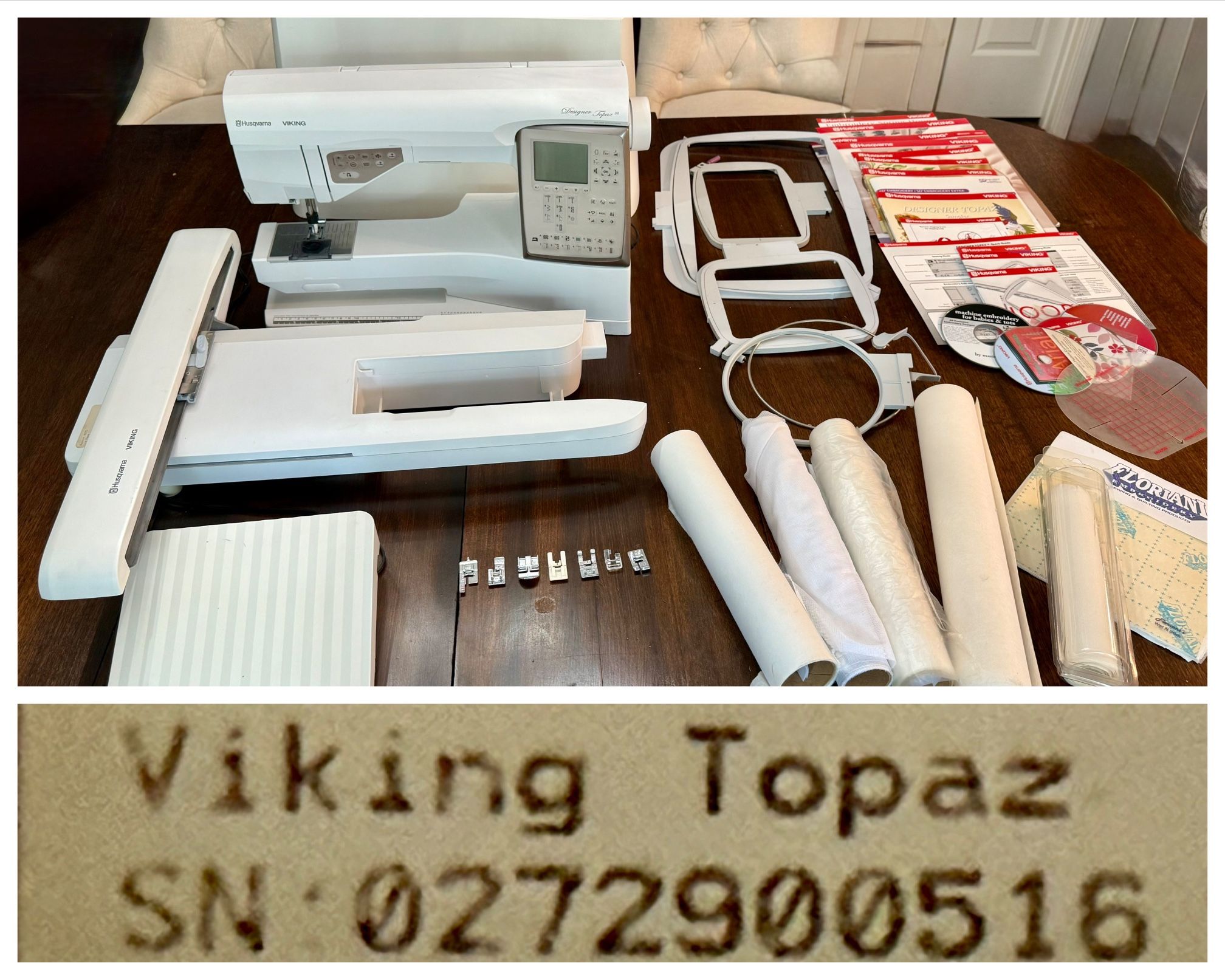 Husqvarna Viking Topaz 30 – Sewing & Embroidery Machine Bundle