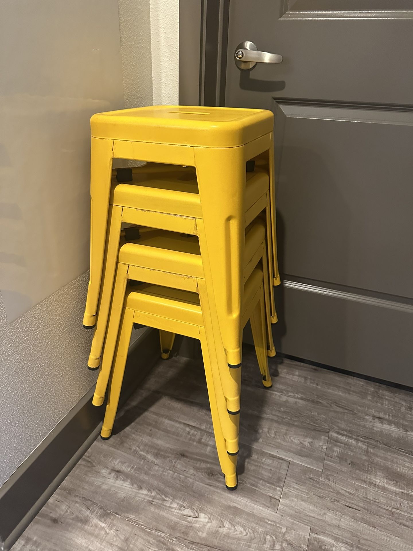 Vibrant Yellow Bar Stools