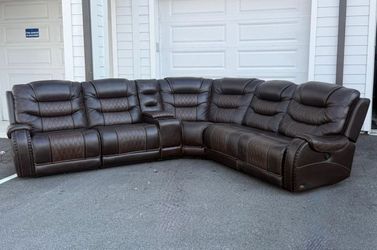 🛋️ Sectional Couch/Sofa - Recliners - Brown - Delivery Available 🚛