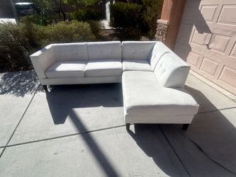 Two-piece white sectional