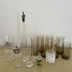 Assorted Glassware And cruet