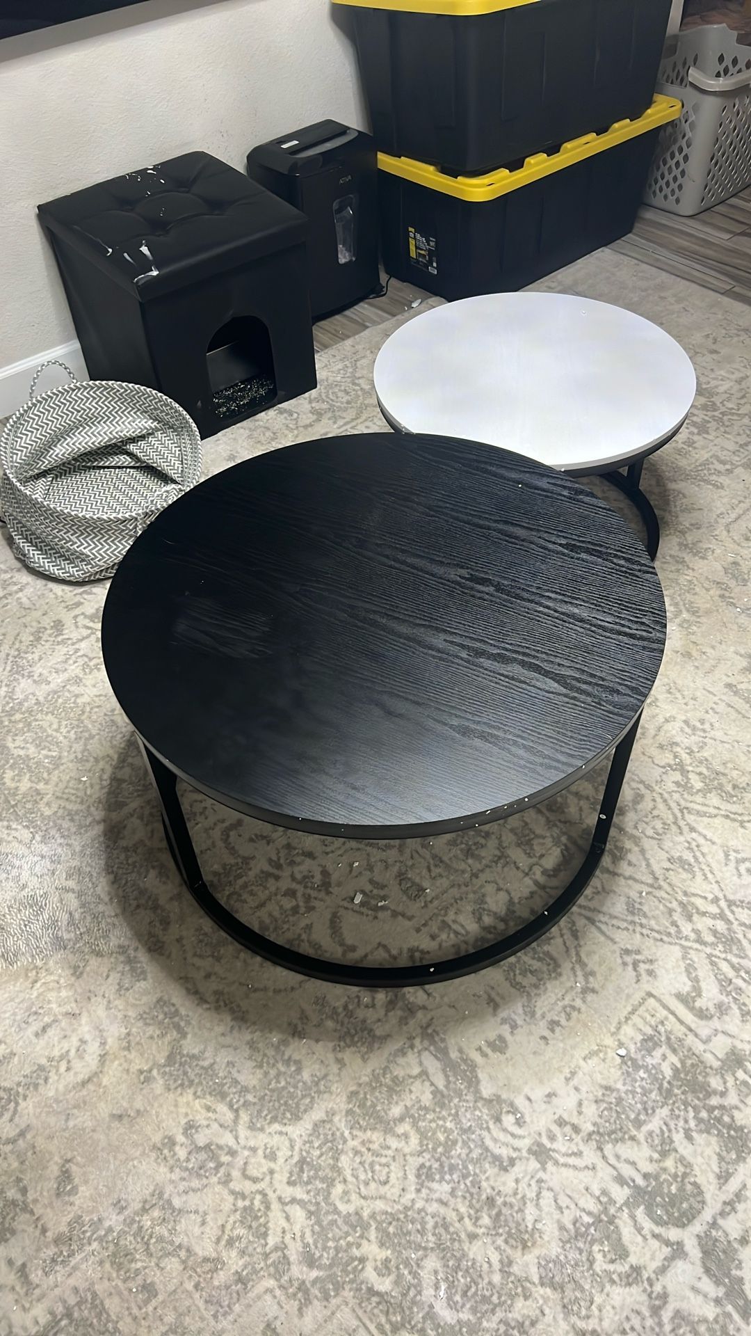 Black And White Nesting Coffee Table