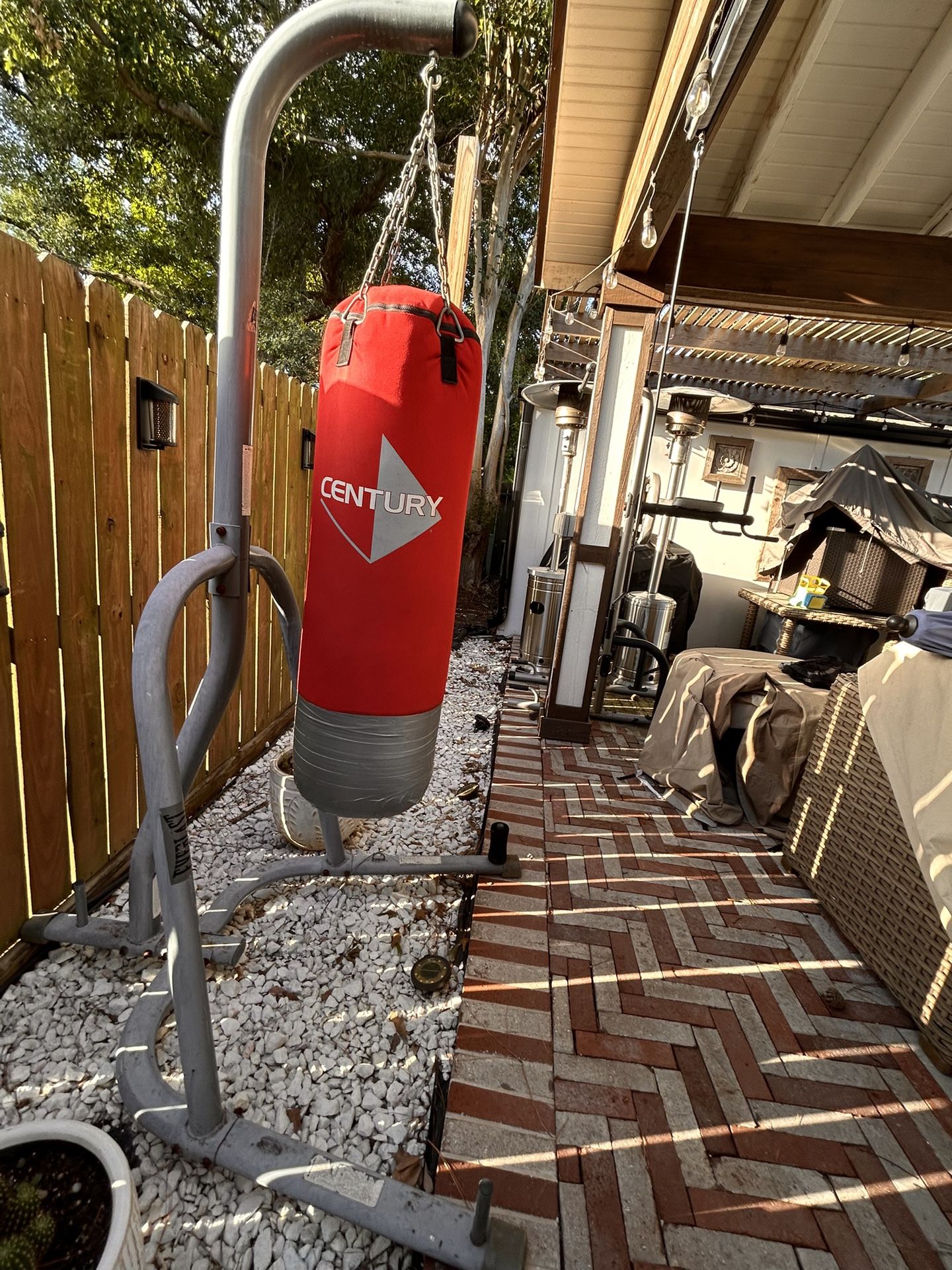 Pull Up Bar. Stand And Punching Bag