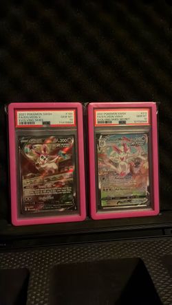 PSA 10 Sylveon V & VMAX Full Art Pokemon Cards