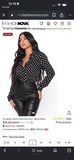 Polka dot button up shirt