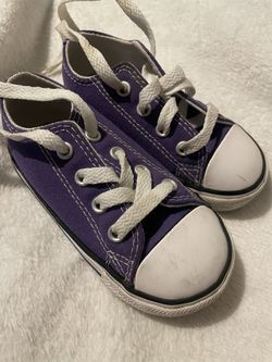 Purple Converse Shoes Size 6 