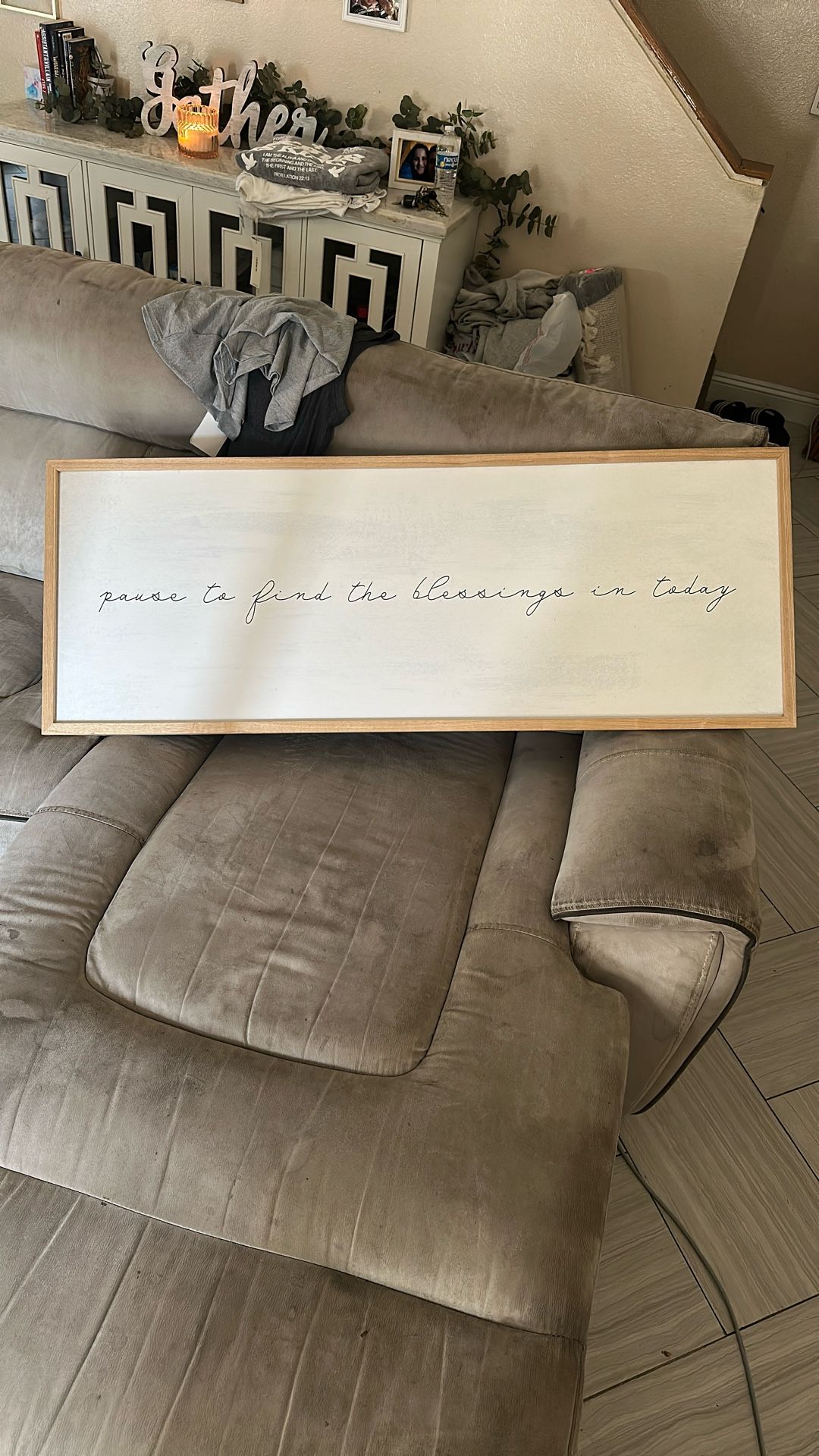 Wood Framed Quote Sign