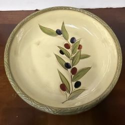 Clay Art‎ Antique Olive Pasta Bowl Set Of 2