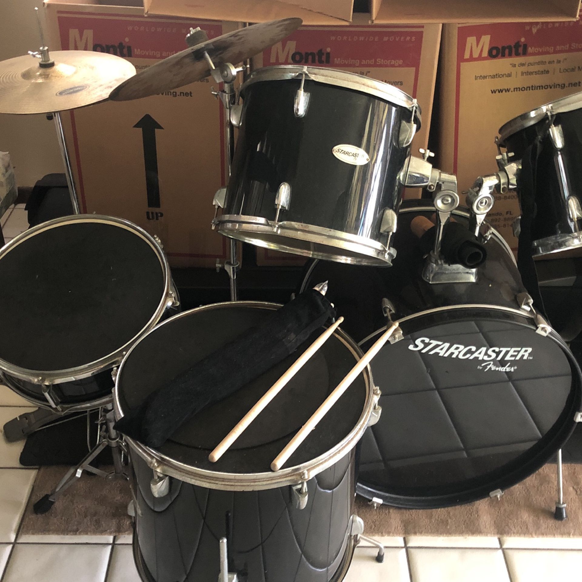 Full Drum Set With Drumstick And Pads