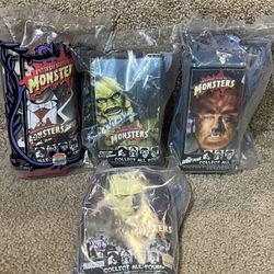 Burger King 1997 universal monsters Full Set Lot Of 4 Sealed