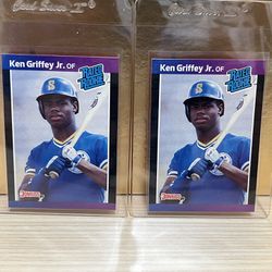 HOF Ken Griffey Jr Rookie Baseball Cards (two 1989 Donruss Cards) 🔥🔥 Sharp Cards!!!