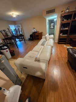 White reclining couch