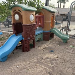 Step2 Clubhouse Climber Playset for Kids, Jungle Gym with Elevated Playhouse, Outdoor Backyard Playground Set, Two Toddler Slides, Ages 2 to 6 Years O