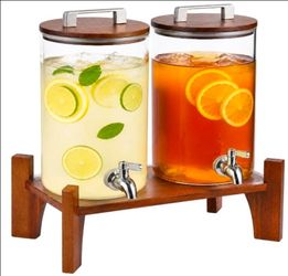 Glass 1 Gallon Drink Dispensers