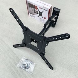 (NEW) $19 TV Wall Mount for 17-55 Inches, Full Motion Swivel Tilt VESA 400x400mm, Max Weight 66Lbs 