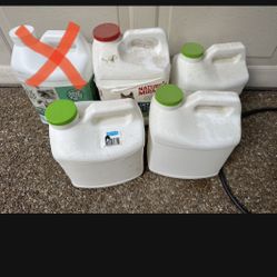 4 Empty cat litter refill Jars Jugs