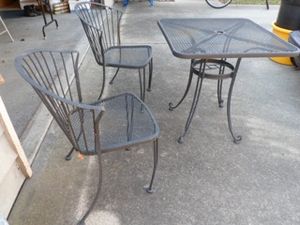 Carolina Forge Wrought Iron Pinecrest Bistro Set For In Carolina Forge Wrought Iron Pinecrest