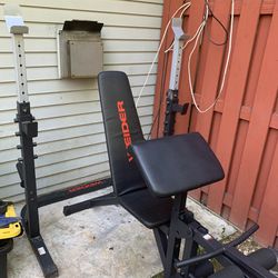 Adjustable Weight Bench With Squat Rack 