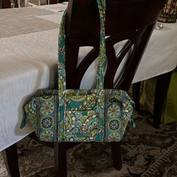 New Vera Bradley Shoulder Bag Green Paisley