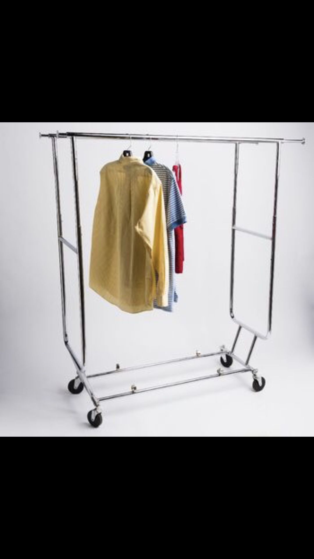 Commercial grade collapsible clothing rack