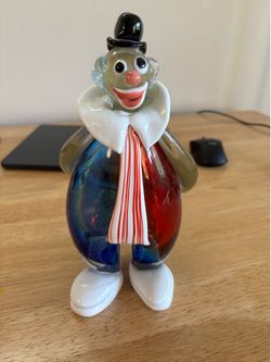 Glass Clown Figurines