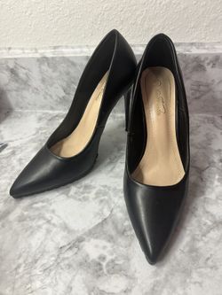 Black Leather Heels