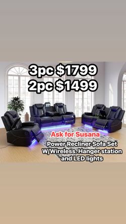 2pc sofa and love seat set -Susana