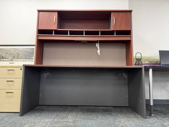 Office Desk with Hutch Storage Unit