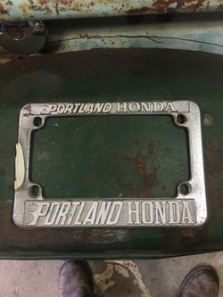 Vintage Motorcycle liscence plate frame