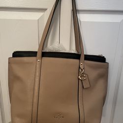 Beige Large Coach Purse