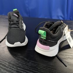 Adidas Racer TR21 Kids Running Shoes - Youth 13.5K, Black w/ Iridescent Accents!