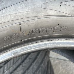 4 Brand New Tires 285 /50r20 Une Use From Lowrens Mass To Manchester NH My Uncle Paid 1,332 Dollar I'm Asking 750 Dollars Obof 