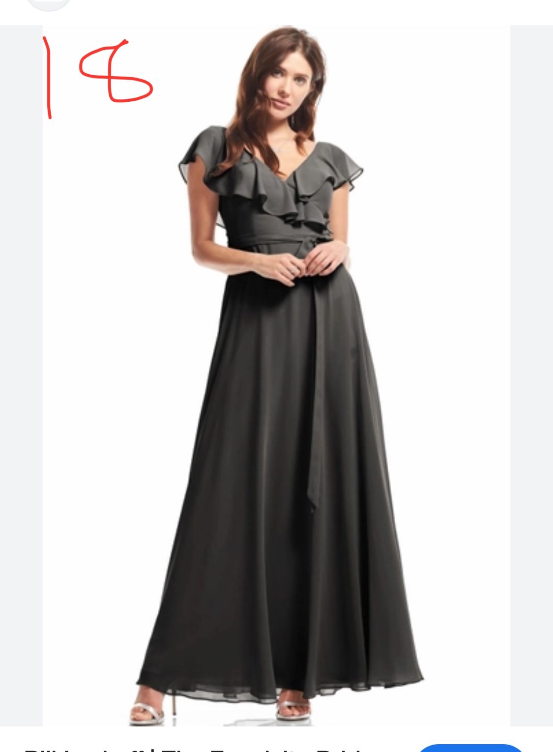 Black Formal , Prom, Bridesmaid Dress Size 18