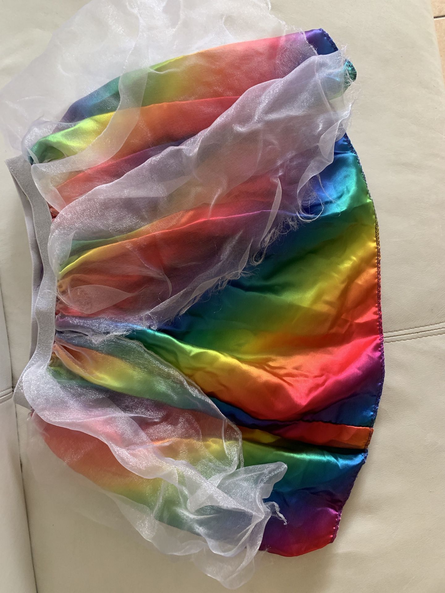 Rainbow Color Tutu Skirt Fits 9 To 11 Years Old