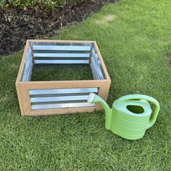Planter Box & Watering Can