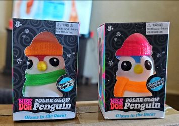 Nee Doh Polar Glow Penguin Squishy