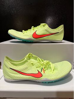 Nike Zoom Mamba V Track Spikes Mens Size 12 Barely Volt Orange AJ1697-700