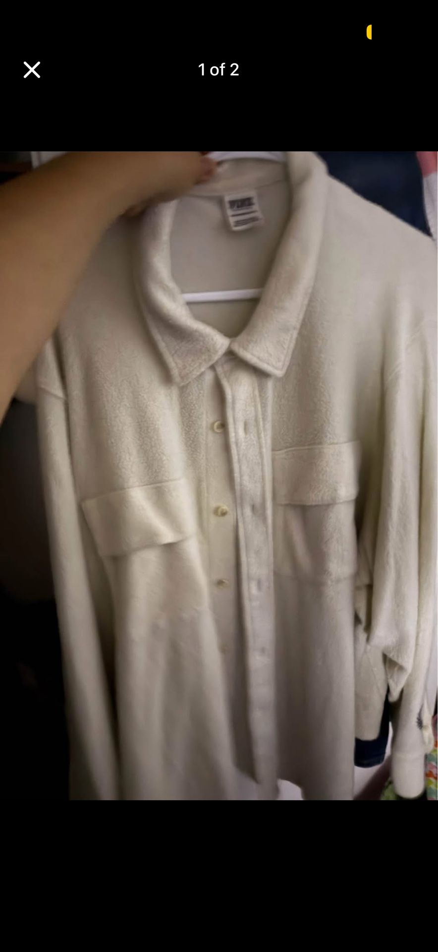 PINK fleece Button Up 2xl