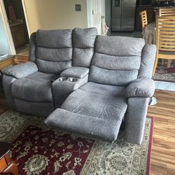 Grey Love Seat