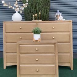 POTTERY BARN INSPIRED DRESSER AND ONE NIGHT STAND/ Refinished 