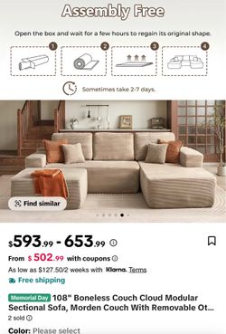 Boneless couch