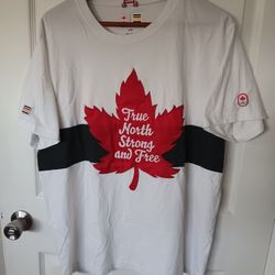 Canada Olympic Team Embroidered Tshirt Size Large