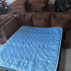 Brown  Sectional Sleeper sofa with pull out bed // Limited time offer