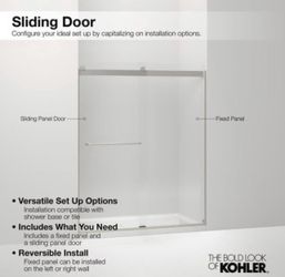 Pleat 59.625 in. x 63.5625 in. Frameless Sliding Bathtub Door in Matte Black with Crystal Clear Glass Pleat 59.625 in. x 63.5625 in. Frameless Sliding Bathtub Door in Matte Black with Crystal Clear Glass