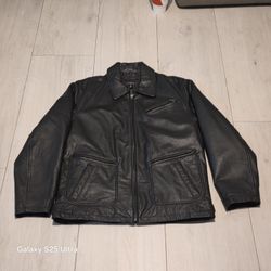 Leather jacket. 